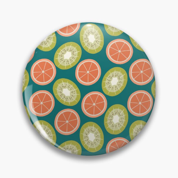Item preview, Kiwis and Oranges on Turquoise designed and sold by PollycatArt.
