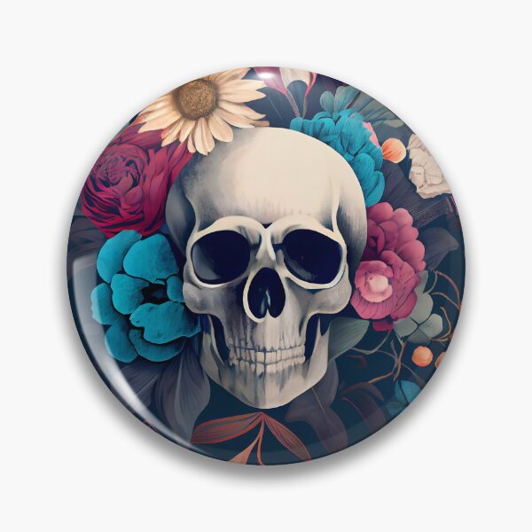 Artikelvorschau, Floral Skull Pattern II entworfen und verkauft von Gadgetaliciouss.