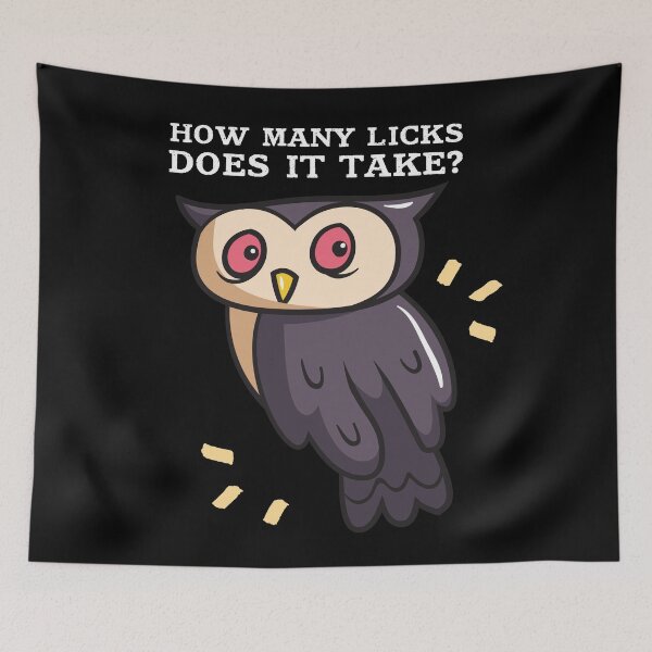 Item preview, How many licks does it take? Owl designed and sold by stripedcarpet.