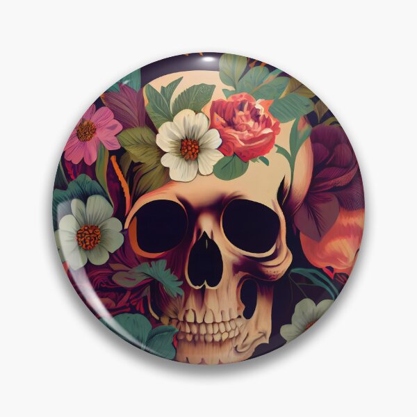 Artikelvorschau, Floral Skull Pattern III entworfen und verkauft von Gadgetaliciouss.