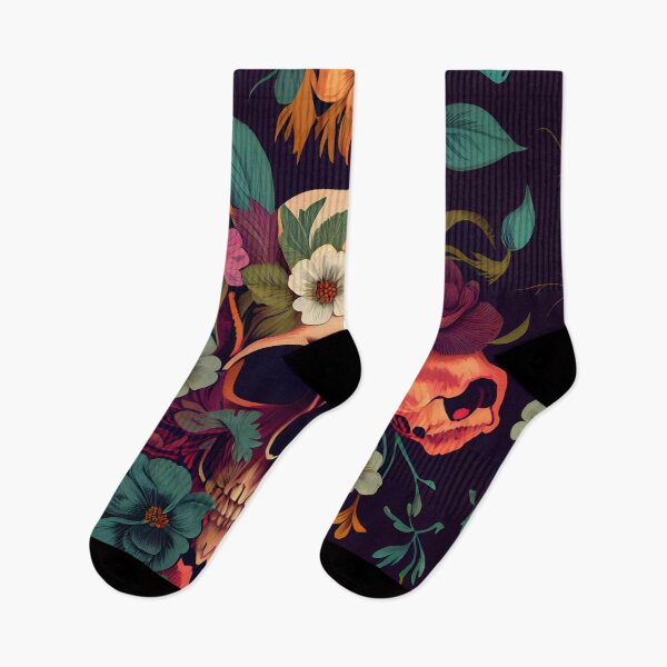 Item preview, Floral Skull Pattern III designed and sold by Gadgetaliciouss.