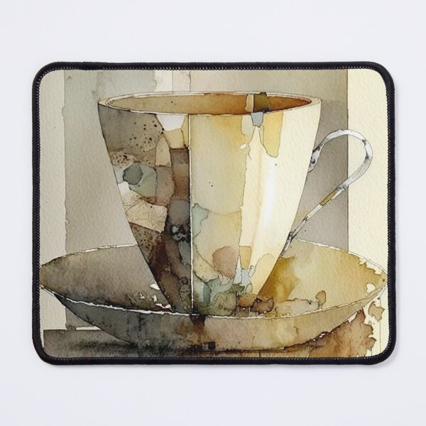 Item preview, Minimalist watercolor of a cup of coffee 2 designed and sold by artefacta.