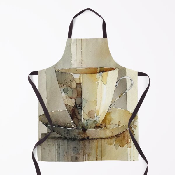 Item preview, Minimalist watercolor of a cup of coffee 2 designed and sold by artefacta.