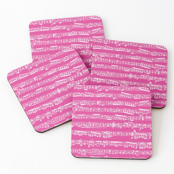 Item preview, Hot Pink Music Notes Pattern - Dark Pink Musical Notation designed and sold by inspirationzgal.