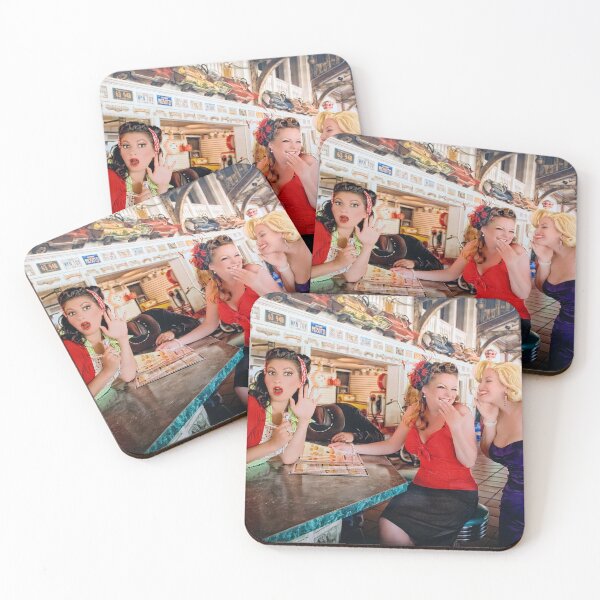 Item preview, 3 girls At the Diner. classic vintage style poster advertising photo designed and sold by JonDelorme.