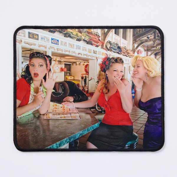 Item preview, 3 girls At the Diner. classic vintage style poster advertising photo designed and sold by JonDelorme.