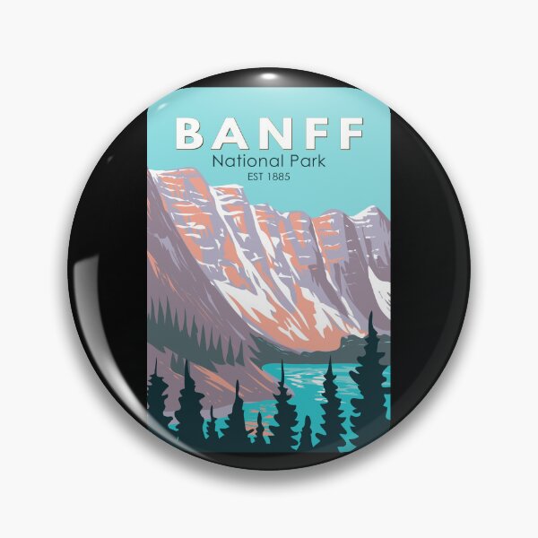 Aperçu de l'œuvre Parc national Banff Lac Moraine Vintage créée et vendue par KrisSidDesigns.