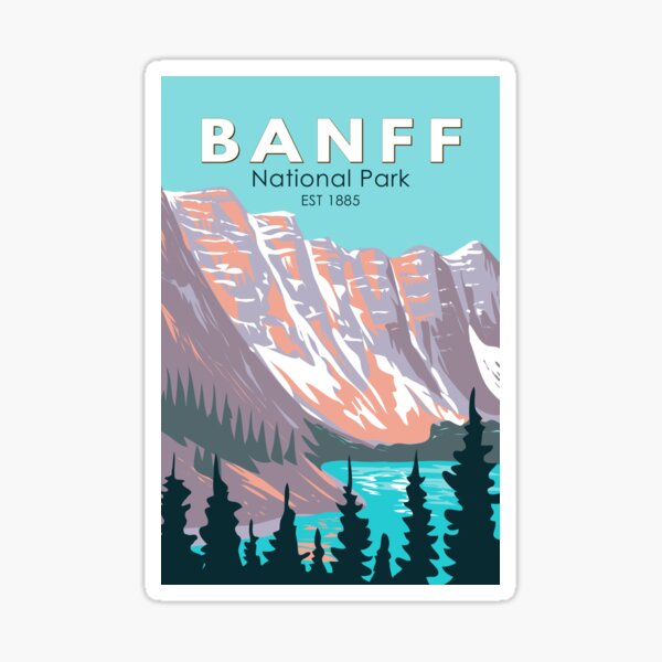 Item preview, Banff National Park Moraine Lake Vintage designed and sold by KrisSidDesigns.