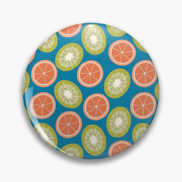 Item preview, Kiwis and Oranges on Bright Blue designed and sold by PollycatArt.