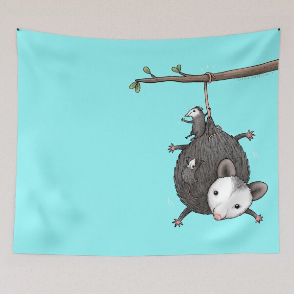 Item preview, Opossum Family - Bright Background designed and sold by SophieCorrigan.