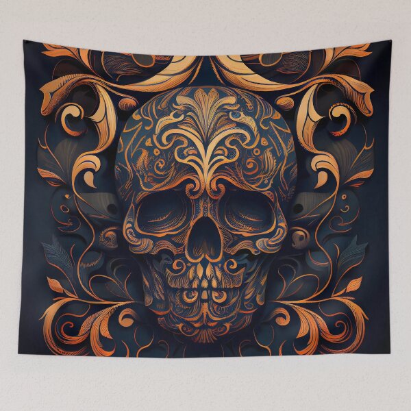 Aperçu de l'œuvre Ornamental Gothic Skull Patterns IX créée et vendue par Gadgetaliciouss.