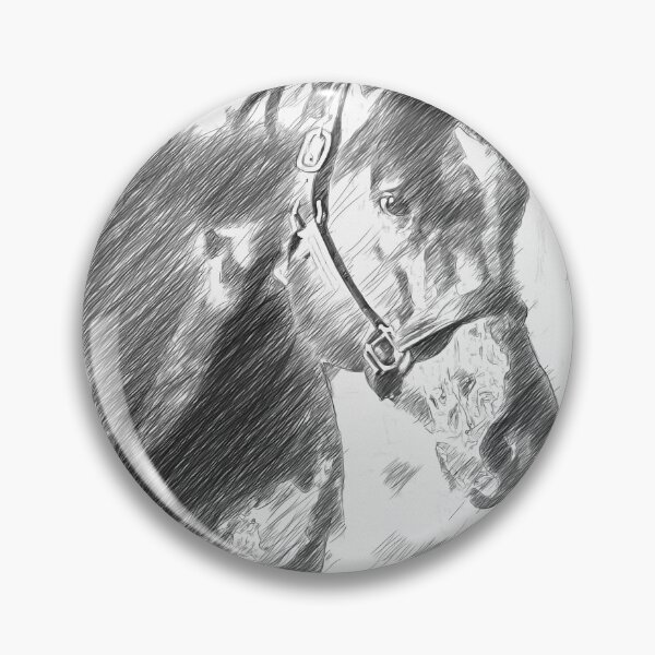 Artikelvorschau, Friendly Appaloosa horse – pencil sketch effect entworfen und verkauft von NickoPrints.