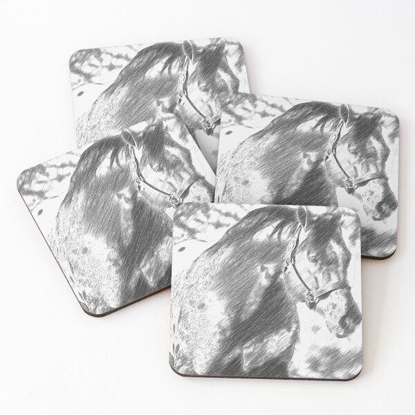 Item preview, Friendly Appaloosa horse – pencil sketch effect designed and sold by NickoPrints.