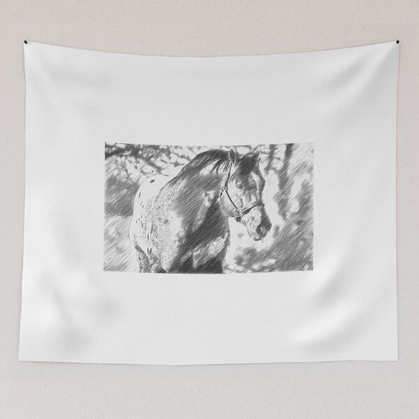 Item preview, Friendly Appaloosa horse – pencil sketch effect designed and sold by NickoPrints.