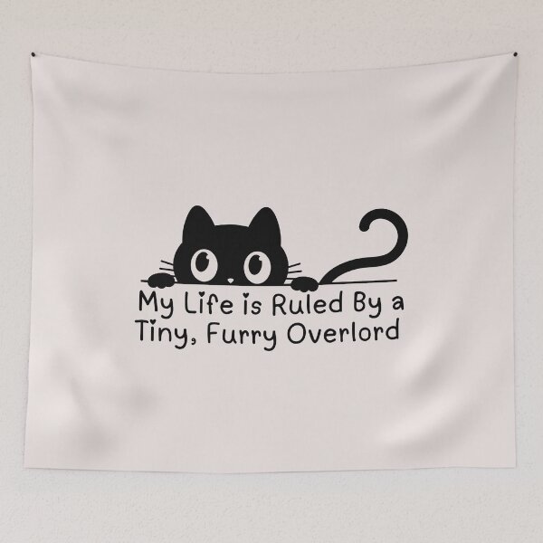 Item preview, My Life Is Ruled By a Tiny Furry Overlord for Cute Cat lovers designed and sold by Cheeeeky.