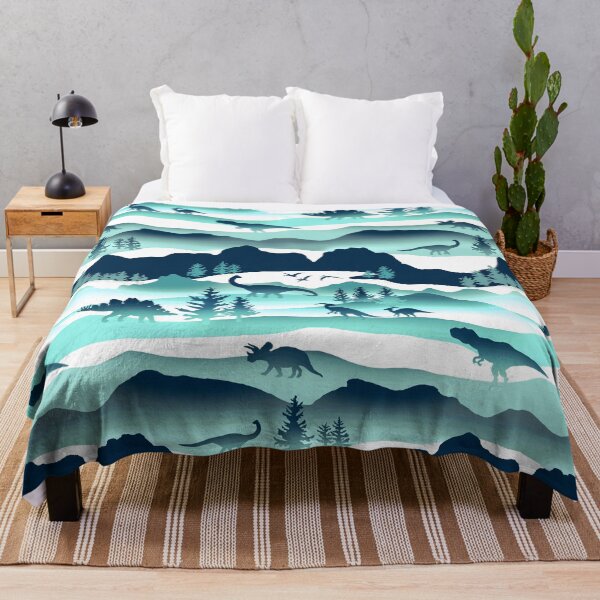 Item preview, Whimsical Dino Wilderness - Aqua designed and sold by TigaTiga.