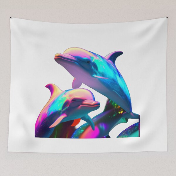 Item preview, Wonderful and Colourful Dolphins  designed and sold by GloriousArtSKD.