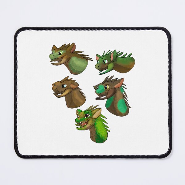 Item preview, Tusked reptile headshots designed and sold by LupineTraveler.