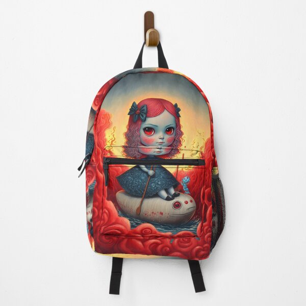 Item preview, Voyage of the Crimson Waves - Surreal Doll in a Fiery Fantasy World designed and sold by Paintograma.