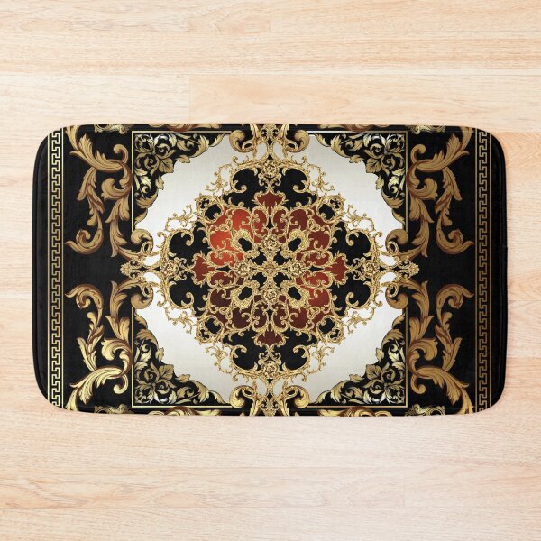 Item preview, Greek Key Diamond Ornate Baroque Cream Red Black Gold designed and sold by Yiorgos Designs.