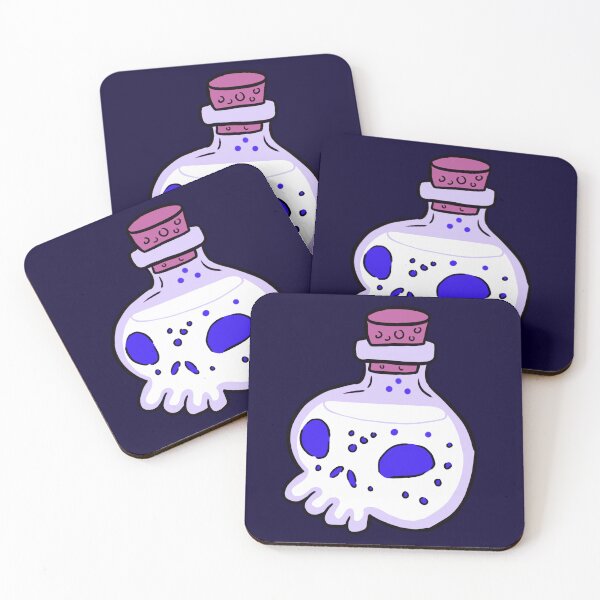 Item preview, Cute skull fantasy magic potions bottles  designed and sold by Yarafantasyart.