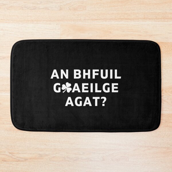 Item preview, An Bhfuil Gaeilge Agat Irish Language with Shamrock designed and sold by Irishprints.