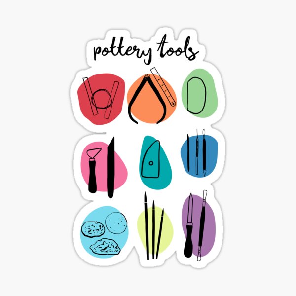 Ceramics Tools Sticker for Sale by kristinbegeman