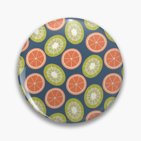 Item preview, Kiwis and Oranges on Navy Blue designed and sold by PollycatArt.