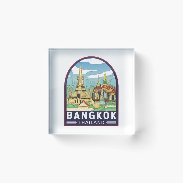 Item preview, Bangkok Thailand Travel Retro Emblem designed and sold by KrisSidDesigns.