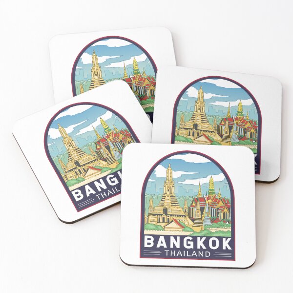 Item preview, Bangkok Thailand Travel Retro Emblem designed and sold by KrisSidDesigns.