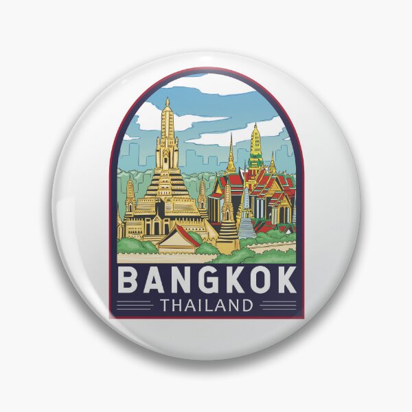 Item preview, Bangkok Thailand Travel Retro Emblem designed and sold by KrisSidDesigns.