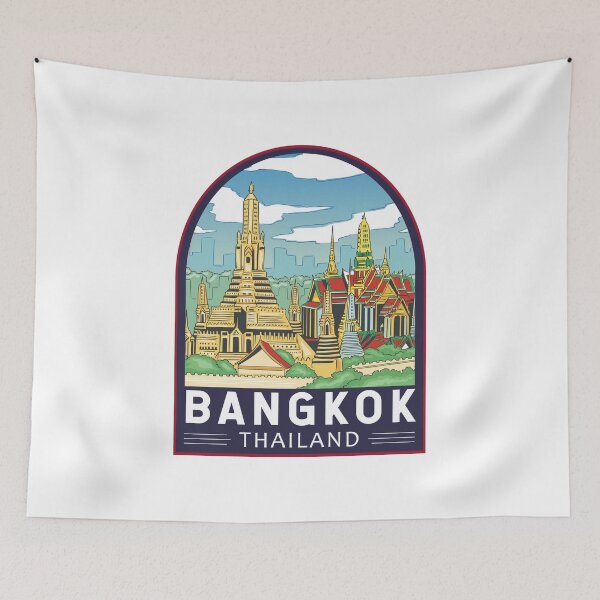 Item preview, Bangkok Thailand Travel Retro Emblem designed and sold by KrisSidDesigns.