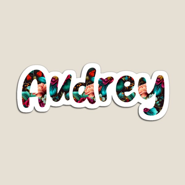 Item preview, Floral Audrey Name : Audrey Name With Flowers  designed and sold by ABCDEmily ©.