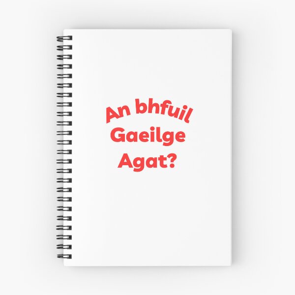Item preview, An Bhfuil Gaeilge Agat Irish Language red font designed and sold by Irishprints.