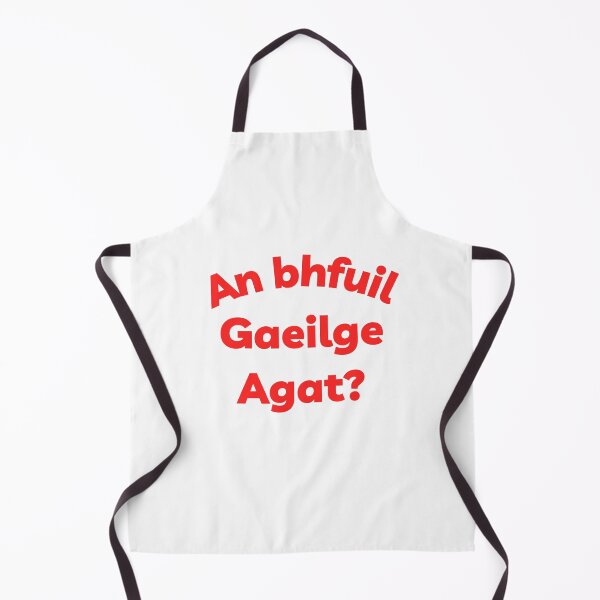 Item preview, An Bhfuil Gaeilge Agat Irish Language red font designed and sold by Irishprints.