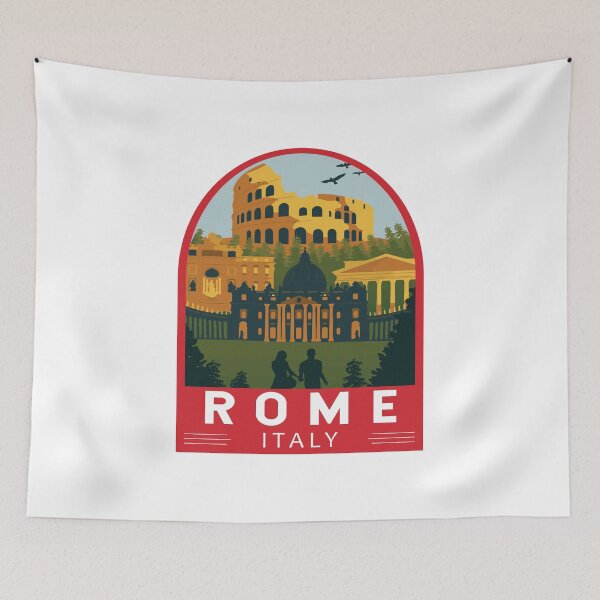 Item preview, Rome Italy Travel Retro Emblem designed and sold by KrisSidDesigns.