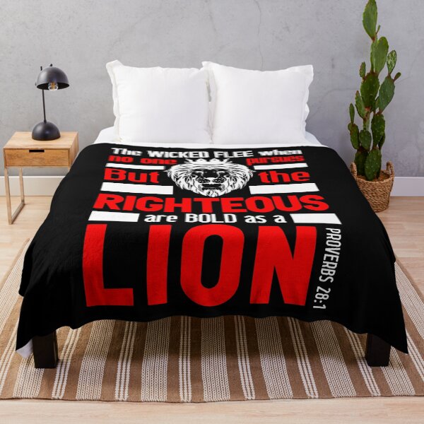 Item preview, Proverbs 28:1 The Righteous Are Bold As A Lion designed and sold by plushism.
