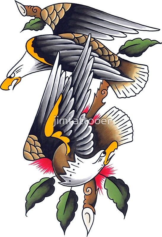 Sailor Jerry Style Two Perched Eagles Tattoo Design By Jimtattooer Sailor Jerry Style Two Perched Eagles Tattoo Design By Jimtattooer
