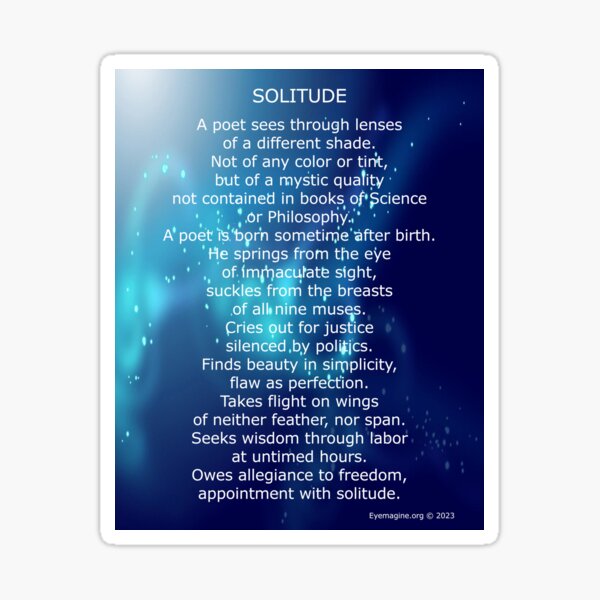 Solitude Sticker