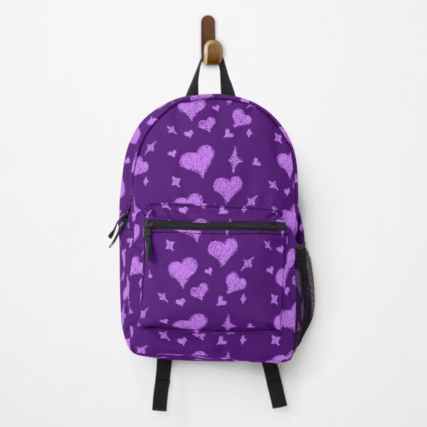 Item preview, Heart patterns purple on royal purple designed and sold by Chaoticzarts.