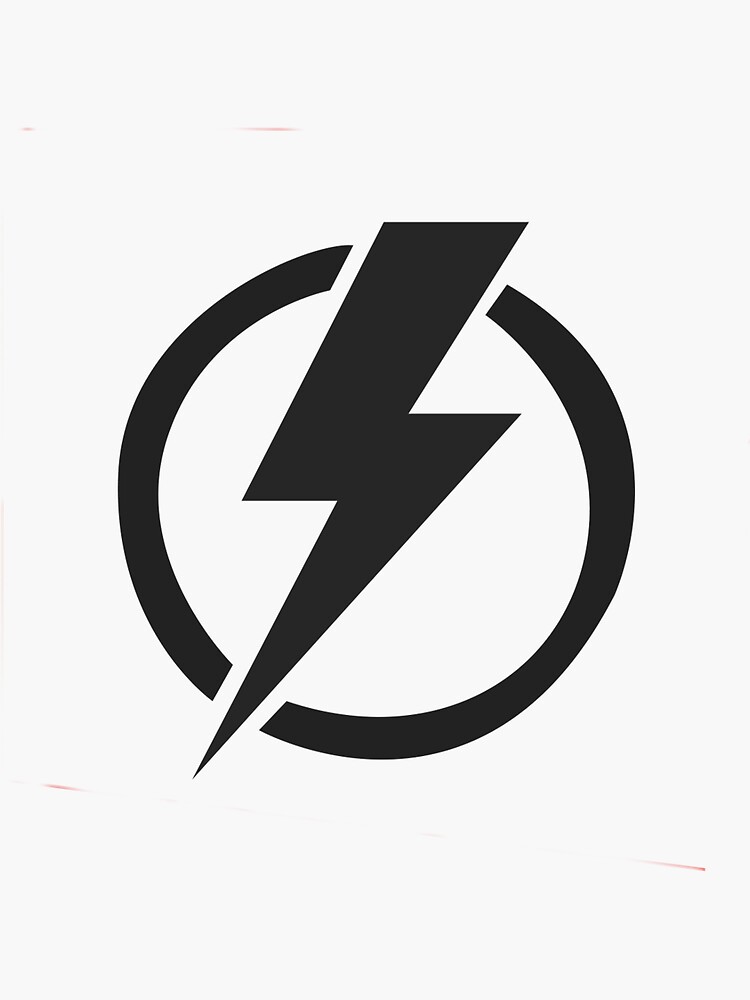 Disover Lightning Bolt Symbol Sticker