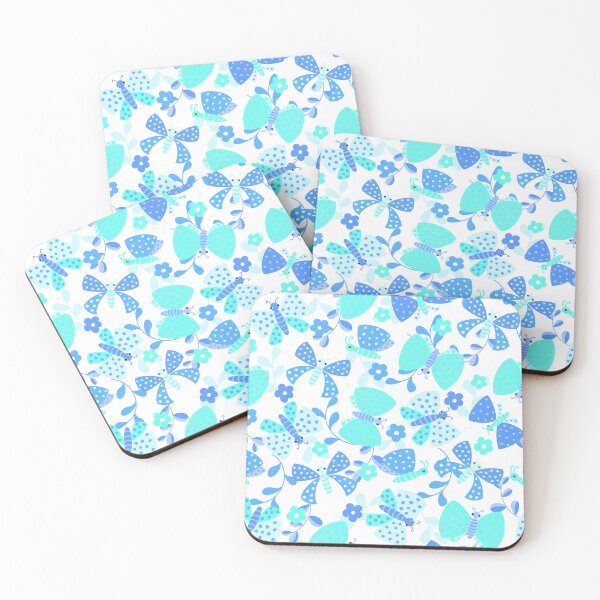 Item preview, Cute monarch butterfly pattern with Mint and blue palate designed and sold by Kaushlydraw.