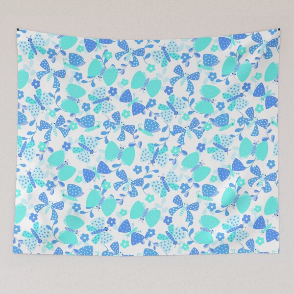 Item preview, Cute monarch butterfly pattern with Mint and blue palate designed and sold by Kaushlydraw.