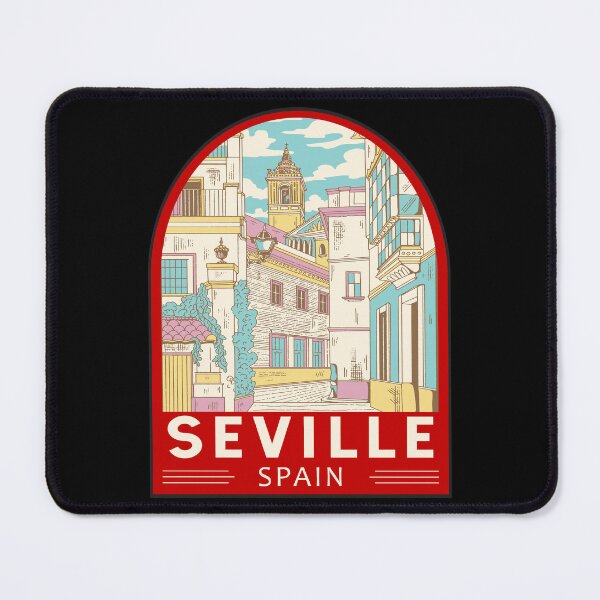 Item preview, Seville Spain Travel Retro Emblem designed and sold by KrisSidDesigns.