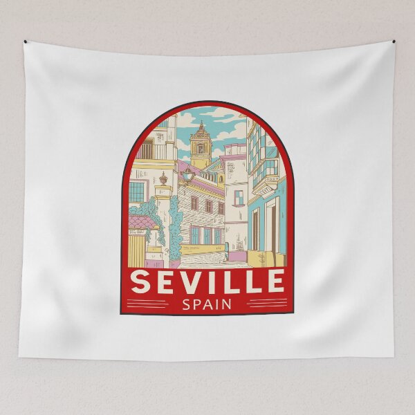 Item preview, Seville Spain Travel Retro Emblem designed and sold by KrisSidDesigns.