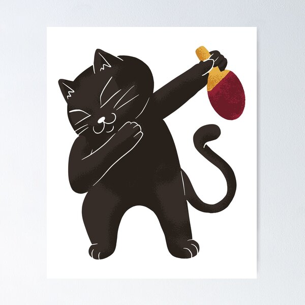 Item preview, Dabbing table tennis cat designed and sold by DerSenat.