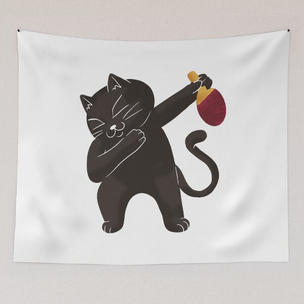 Item preview, Dabbing table tennis cat designed and sold by DerSenat.