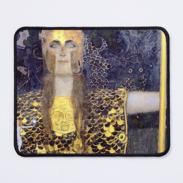 Item preview, Pallas Athena by Gustav Klimt, golden fine art designed and sold by EmeraldeaArt.