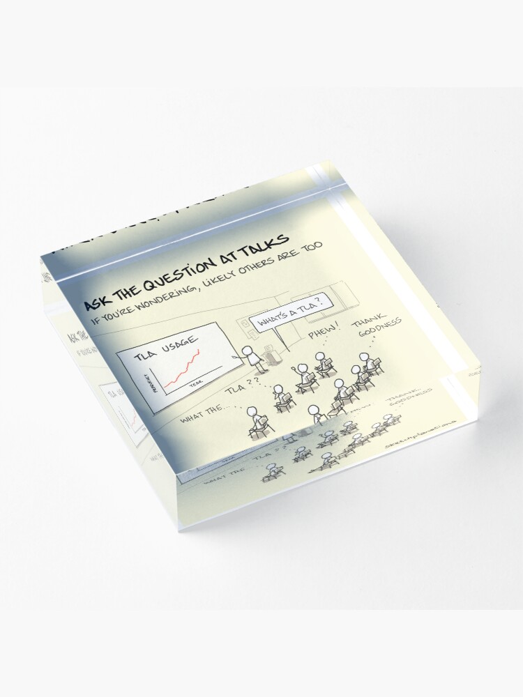 Thumbnail 3 of 5, Acrylic Block, Ask the question at talks designed and sold by sketchplanator.