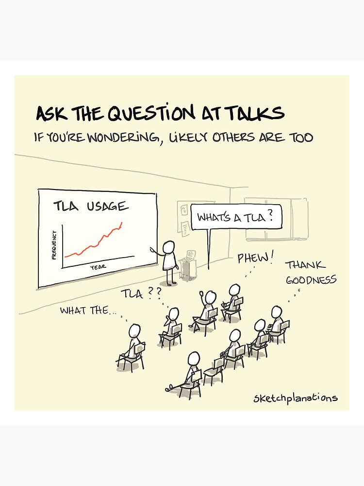 Thumbnail 5 of 5, Acrylic Block, Ask the question at talks designed and sold by sketchplanator.